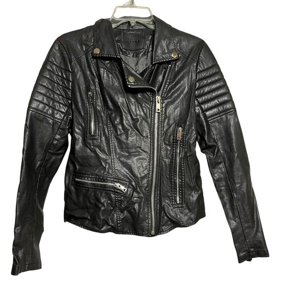 Blank NYC Vegan Leather Moto Biker Jacket - Size Small (2885)‎ - Picture 2 of 7
